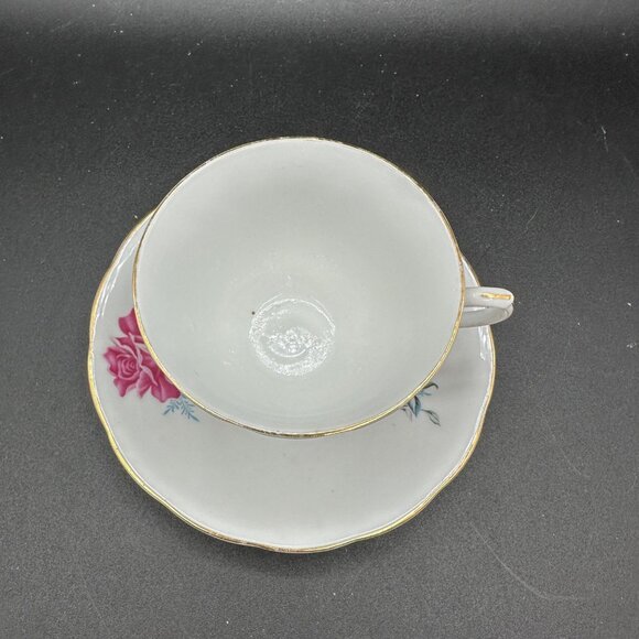 Vintage Tea Cup & Saucer  Porcelain Fine Bone China Floral Rose Yong Sheng - Picture 3 of 16